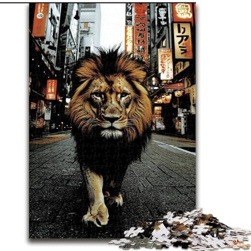 Puzzles für Erwachsene und Jugendliche, Puzzle, Tierlöwe, Spielzeug, Lernspiele, stressabbauende Wanddekoration (Größe 50x75cm) von MrChunlong