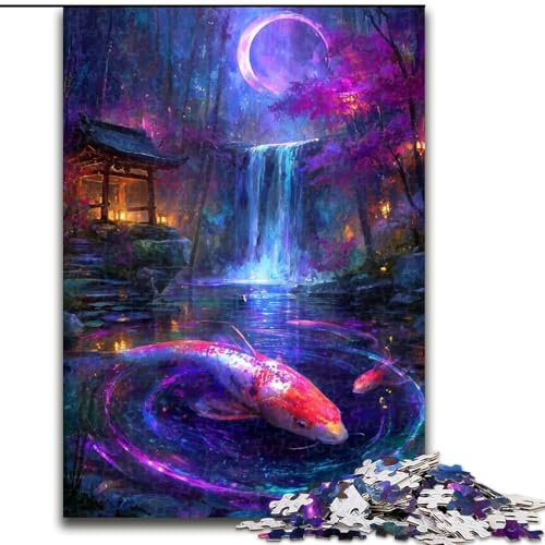 Puzzles für Erwachsene und Jugendliche, Puzzle Galaxy Koi, Spielzeug, Lernspiele, stressabbauende Wanddekoration (Größe 50x75cm) von MrChunlong