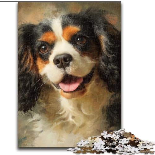 Puzzles für Erwachsene und Jugendliche, Puzzle Glücklicher Hund, Spielzeug, Lernspiele, stressabbauende Wanddekoration (Größe 50x75cm) von MrChunlong