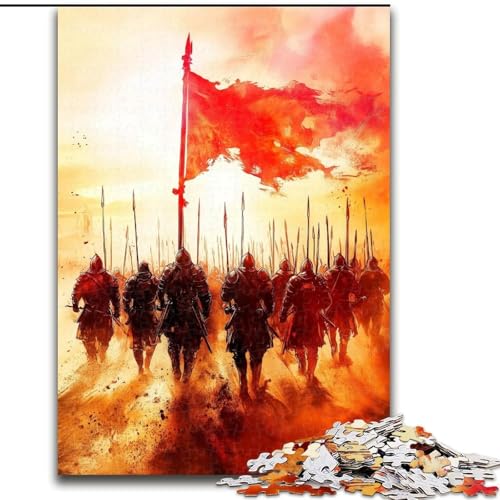 Puzzles für Erwachsene und Jugendliche, Puzzle-Krieger, Spielzeug, Lernspiele, stressabbauende Wanddekoration (Größe 26x38cm) von MrChunlong