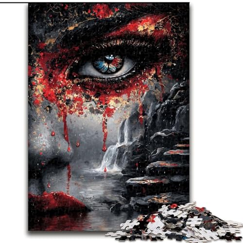 Puzzles für Erwachsene und Jugendliche, Puzzle Magisches Gesicht, Spielzeug, Lernspiele, stressabbauende Wanddekoration (Größe 26x38cm) von MrChunlong