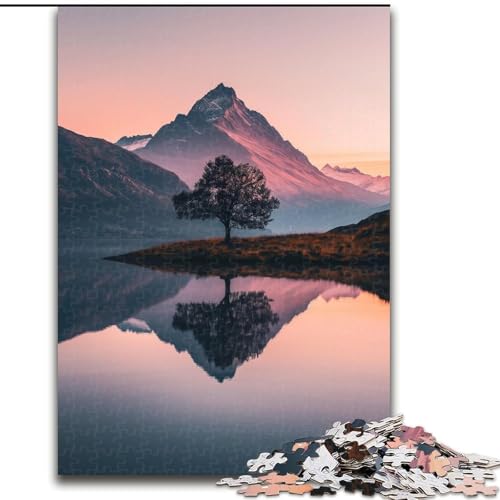 Puzzles für Erwachsene und Jugendliche, Puzzle Schöne Berge und Seen, Spielzeug, Lernspiele, stressabbauende Wanddekoration (Größe 26x38cm) von MrChunlong