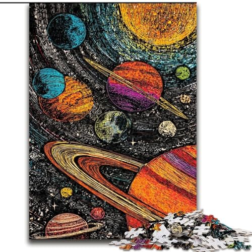 Puzzles für Erwachsene und Jugendliche, Puzzle Universum und Galaxie, Spielzeug, Lernspiele, stressabbauende Wanddekoration (Größe 26x38cm) von MrChunlong