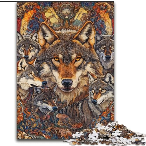 Puzzles für Erwachsene und Jugendliche, Puzzle Wolfstotem, Spielzeug, Lernspiele, stressabbauende Wanddekoration (Größe 50x75cm) von MrChunlong