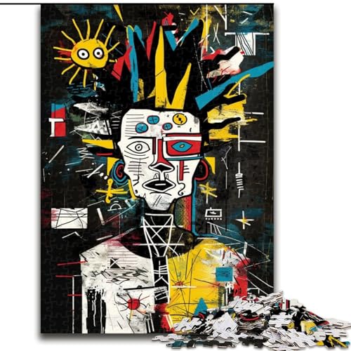 Puzzles für Erwachsene und Jugendliche, Puzzle im Basquiat-Stil, Kunst, Spielzeug, Lernspiele, stressabbauende Wanddekoration (Größe 50x75cm) von MrChunlong