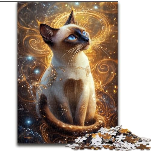 Puzzles für Teenager, 1000 Teile, Puzzle-Kunst, Katze, Familienaktivität, einzigartige Heimdekoration und Geschenke für Kinder ab 14 Jahren (Größe 26x38cm) von MrChunlong
