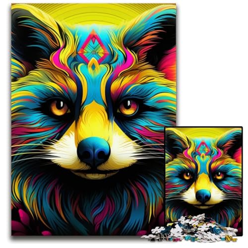 Rosa Waschbär-Puzzle für Erwachsene, 1000-teiliges Puzzle für Erwachsene, Familie und Freunde, geeignet für Kinder ab 14 Jahren, 50x75cm/19,68x29,52 Zoll Rosa Waschbär-Puzzle für Erwachsene, 1000-teiliges Puzzle für Erwachsene, Familie und Freunde, geeignet für Kinder ab 14 Jahren, 50x75cm/19,68x29,52 Zoll von MrChunlong