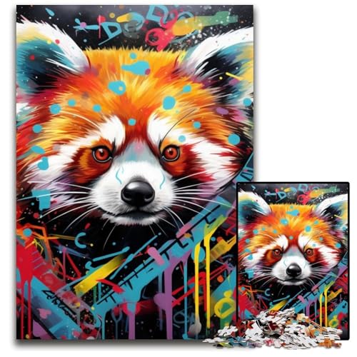 Roter Panda, 1000-teiliges Puzzle, Holzpuzzle für Erwachsene, für Teenager und Jugendliche, ideales Geburtstags, 50x75cm/19,68x29,52 Zoll Roter Panda, 1000-teiliges Puzzle, Holzpuzzle für Erwachsene, für Teenager und Jugendliche, ideales Geburtstags, 50x75cm/19,68x29,52 Zoll von MrChunlong