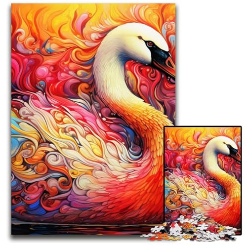 Schwan-Puzzle für Erwachsene, 1000 Teile, Papppuzzle, Denkspiel für Teenager, 26x38cm/10,23x14,96 Zoll Schwan-Puzzle für Erwachsene, 1000 Teile, Papppuzzle, Denkspiel für Teenager, 26x38cm/10,23x14,96 Zoll von MrChunlong