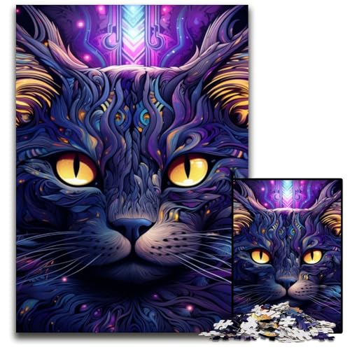 Schwarze Katze 1000 Teile Puzzle Geschenke Unmögliche Puzzles für Erwachsene Herausfordernde Denksportaufgabe für Teenager, Familienspaß Interaktives Spiel 50x75cm/19,68x29,52 Zoll Schwarze Katze 1000 Teile Puzzle Geschenke Unmögliche Puzzles für Erwachsene Herausfordernde Denksportaufgabe für Teenager, Familienspaß Interaktives Spiel 50x75cm/19,68x29,52 Zoll von MrChunlong