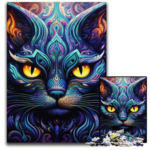 Schwarze Katze Puzzle 1000 Teile für Erwachsene Puzzles Perfekt für Familienfeiern, Geburtstage, Feiertage 50x75cm/19,68x29,52 Zoll Schwarze Katze Puzzle 1000 Teile für Erwachsene Puzzles Perfekt für Familienfeiern, Geburtstage, Feiertage 50x75cm/19,68x29,52 Zoll von MrChunlong