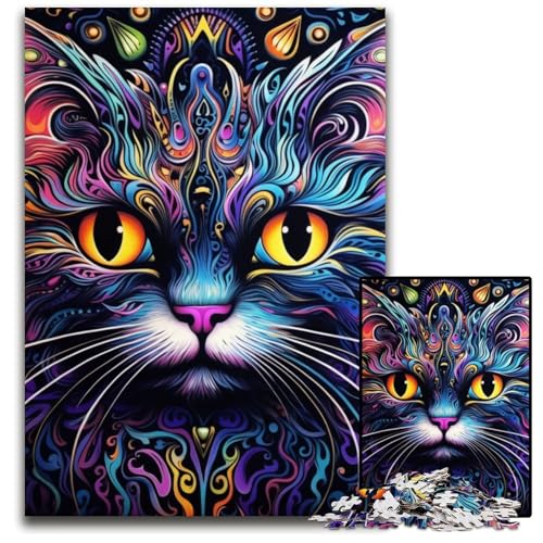 Schwarzes Katzen-Puzzle für Erwachsene, 1000-teiliges Puzzle für Erwachsene, Familie und Freunde, geeignet für Kinder ab 14 Jahren, 26x38cm/10,23x14,96 Zoll Schwarzes Katzen-Puzzle für Erwachsene, 1000-teiliges Puzzle für Erwachsene, Familie und Freunde, geeignet für Kinder ab 14 Jahren, 26x38cm/10,23x14,96 Zoll von MrChunlong