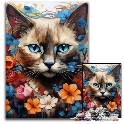 Siamkatzen-Puzzle 1000 Teile für Erwachsene, anspruchsvolle Puzzles, anspruchsvolles DIY-Denkspiel für Teenager, 50x75cm/19,68x29,52 Zoll Siamkatzen-Puzzle 1000 Teile für Erwachsene, anspruchsvolle Puzzles, anspruchsvolles DIY-Denkspiel für Teenager, 50x75cm/19,68x29,52 Zoll von MrChunlong