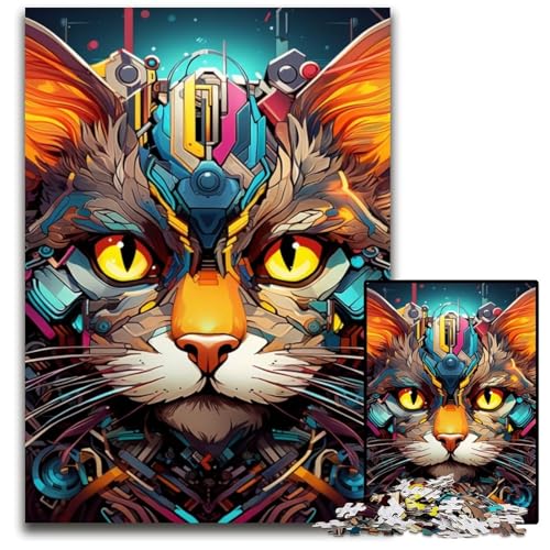 Tech Cat 1000-teiliges Puzzle aus Holz, Puzzle für Erwachsene, anspruchsvolles Denkspiel, entspannendes Spielzeug für Teenager, 50x75cm/19,68x29,52 Zoll Tech Cat 1000-teiliges Puzzle aus Holz, Puzzle für Erwachsene, anspruchsvolles Denkspiel, entspannendes Spielzeug für Teenager, 50x75cm/19,68x29,52 Zoll von MrChunlong