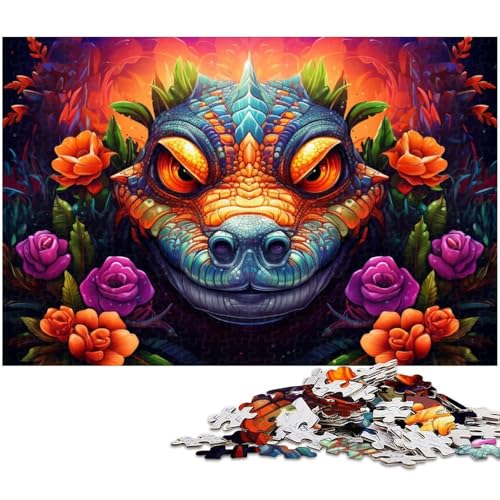 Tier-Puzzle mit Nilkrokodilen, 1000 Teile, anspruchsvolles Denkspiel, Familienaktivität, Heimdekoration, 50x75cm/19,68x29,52 Zoll Tier-Puzzle mit Nilkrokodilen, 1000 Teile, anspruchsvolles Denkspiel, Familienaktivität, Heimdekoration, 50x75cm/19,68x29,52 Zoll von MrChunlong