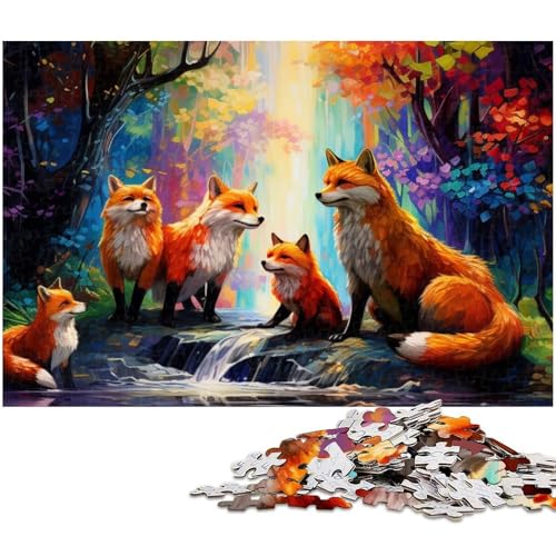 Tierfüchse 1000-teiliges Puzzle aus Pappe, Puzzle für Erwachsene, anspruchsvolles Denkspiel, entspannendes Spielzeug für Teenager, 26x38cm/10,23x14,96 Zoll Tierfüchse 1000-teiliges Puzzle aus Pappe, Puzzle für Erwachsene, anspruchsvolles Denkspiel, entspannendes Spielzeug für Teenager, 26x38cm/10,23x14,96 Zoll von MrChunlong