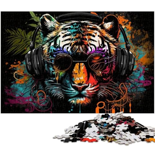 Tiger-Puzzle, 1000 Teile, Geschenke, Puzzles für Erwachsene, Familienaktivität, Heimdekoration zum Selbermachen, 26x38cm/10,23x14,96 Zoll Tiger-Puzzle, 1000 Teile, Geschenke, Puzzles für Erwachsene, Familienaktivität, Heimdekoration zum Selbermachen, 26x38cm/10,23x14,96 Zoll von MrChunlong