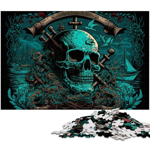 Totenkopf-Puzzle für Erwachsene, 1000-teiliges Puzzle für Erwachsene, Familie und Freunde, geeignet für Kinder ab 14 Jahren, 50x75cm/19,68x29,52 Zoll Totenkopf-Puzzle für Erwachsene, 1000-teiliges Puzzle für Erwachsene, Familie und Freunde, geeignet für Kinder ab 14 Jahren, 50x75cm/19,68x29,52 Zoll von MrChunlong