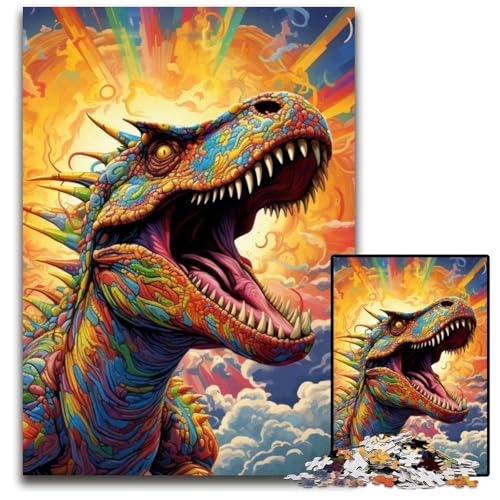 Tyrannosaurus 1000-teiliges Puzzle für Erwachsene, Papppuzzle, anspruchsvolles Denkspiel für Teenager, Spaß für den Familienspielabend, 26x38cm/10,23x14,96 Zoll von MrChunlong