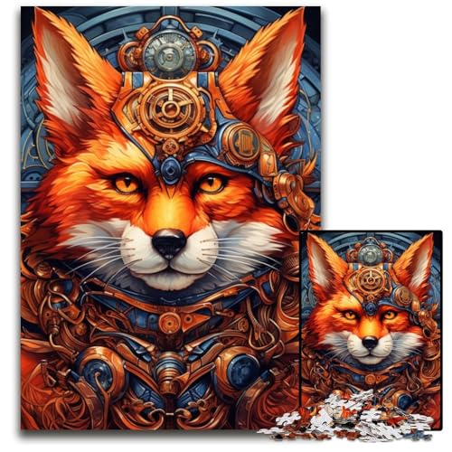 Warrior Fox 1000-Teile-Puzzle-Geschenke, Unmögliches Puzzle für Erwachsene, Herausforderndes Denkspiel für Teenager, Familienspaß, Interaktives Spiel, 26x38cm/10,23x14,96 Zoll von MrChunlong