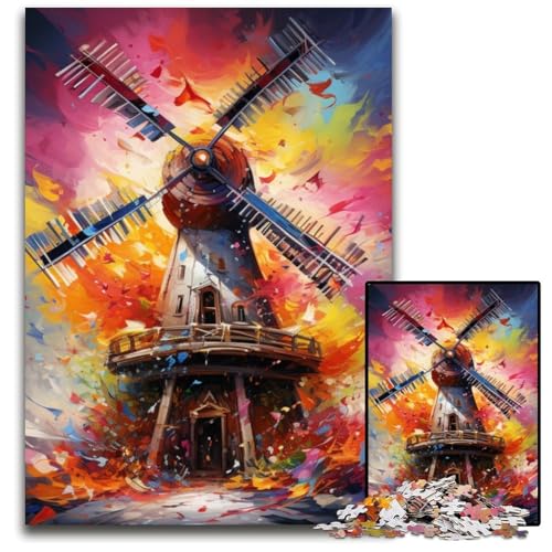 Windmühlen-Puzzle 1000 Teile für Erwachsene, anspruchsvolle Puzzles, anspruchsvolles DIY-Denkspiel für Teenager, 26x38cm/10,23x14,96 Zoll Windmühlen-Puzzle 1000 Teile für Erwachsene, anspruchsvolle Puzzles, anspruchsvolles DIY-Denkspiel für Teenager, 26x38cm/10,23x14,96 Zoll von MrChunlong