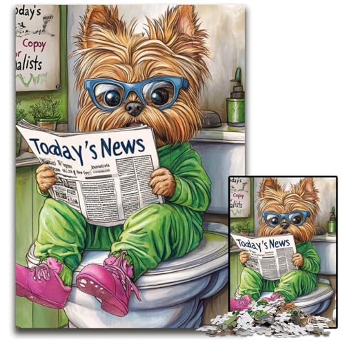 Yorkshire Terrier Go Toilet 1000-teiliges Puzzle. Unmögliches Puzzle für Erwachsene. Ideal für Teenager und Sammler. Reisegeschenk. Familienaktivität. 26x38cm/10,23x14,96 Zoll Yorkshire Terrier Go Toilet 1000-teiliges Puzzle. Unmögliches Puzzle für Erwachsene. Ideal für Teenager und Sammler. Reisegeschenk. Familienaktivität. 26x38cm/10,23x14,96 Zoll von MrChunlong