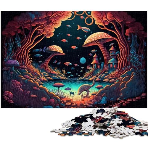 Zauberpilz-Puzzle für Erwachsene, 1000-teiliges Holzpuzzle für Erwachsene, anspruchsvolles Denkspiel für Teenager, Spaß für den Familienspieleabend, 50x75cm/19,68x29,52 Zoll Zauberpilz-Puzzle für Erwachsene, 1000-teiliges Holzpuzzle für Erwachsene, anspruchsvolles Denkspiel für Teenager, Spaß für den Familienspieleabend, 50x75cm/19,68x29,52 Zoll von MrChunlong