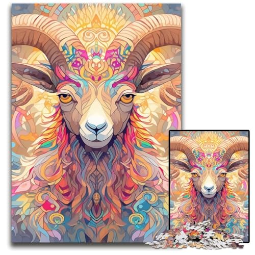 Ziegen-Puzzle, 1000 Teile, Holzpuzzle für Erwachsene, anspruchsvolles Denkspiel – entspannendes Spielzeug für Teenager, 50x75cm/19,68x29,52 Zoll Ziegen-Puzzle, 1000 Teile, Holzpuzzle für Erwachsene, anspruchsvolles Denkspiel – entspannendes Spielzeug für Teenager, 50x75cm/19,68x29,52 Zoll von MrChunlong