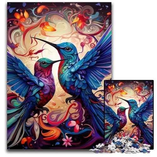 Zwei Bunte Kolibris, 1000-teiliges Puzzle aus Pappe, Puzzle für Erwachsene, anspruchsvolles Denkspiel, entspannendes Spielzeug für Teenager, 26x38cm/10,23x14,96 Zoll Zwei Bunte Kolibris, 1000-teiliges Puzzle aus Pappe, Puzzle für Erwachsene, anspruchsvolles Denkspiel, entspannendes Spielzeug für Teenager, 26x38cm/10,23x14,96 Zoll von MrChunlong
