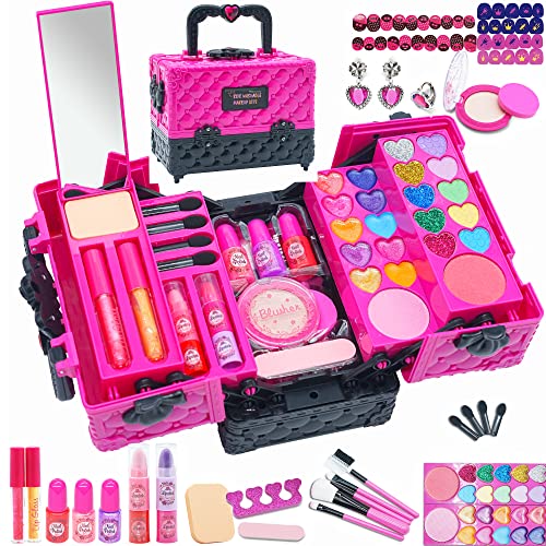 Kinder Make Up Set Mädchen -Kinderschminke Set Mädchen Spielzeug Schminke Set,Sicheres und Ungiftige Makeup Schminkkoffer Geschenk für 4 5 6 7 8 9 10 jährige Mädchen Weihnachts Geburtstags Geschenke von Mrabbitoo