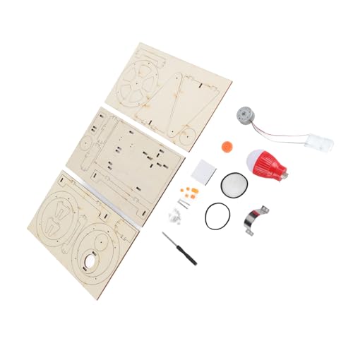 Handkurbelgenerator aus Holz, Pädagogisches Wissenschaftsset mit Glühbirne für Schulen und Zuhause von Mrisata