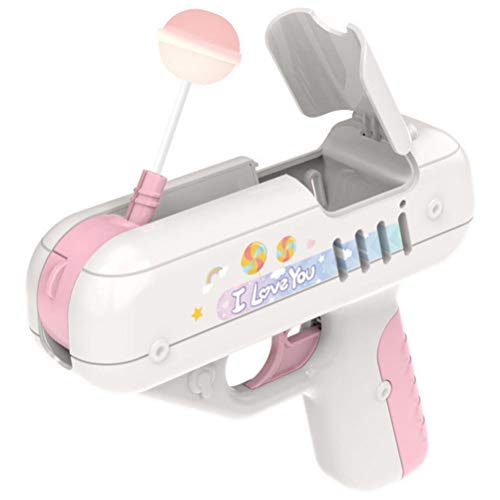 Lutscherpistole Spielzeug Mrisata Surprise Lollipop Launch Toy Lutscher Spielzeug für Kinder Süßigkeiten (Rosa) von Mrisata