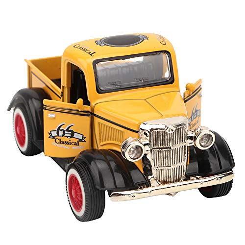 Mrisata Crash Resistant, Gummi -Legierungs -Pickup LKW Spielzeugschallschallfahrzeugspielzeug für Sammlungen, Geschenke, Schmuckprodukte (Gelb) von Mrisata