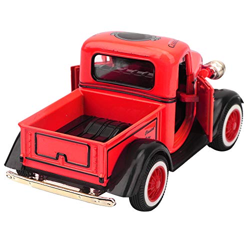 Mrisata Crash Resistant, Gummi -Legierungs -Pickup LKW Spielzeugschallschallfahrzeugspielzeug für Sammlungen, Geschenke, Schmuckprodukte (Rot) von Mrisata