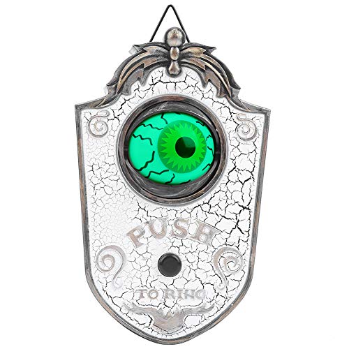 Mrisata Halloween-Dekorationen, OneEyed-Halloween-Türklingel, Animierter Augapfel mit Gruseligen Geräuschen, Halloween-Dekoration mit Leuchtendem Augapfel (P018 Mrisata Halloween-Dekorationen, OneEyed-Halloween-Türklingel, Animierter Augapfel mit Gruseligen Geräuschen, Halloween-Dekoration mit Leuchtendem Augapfel (P018 von Mrisata