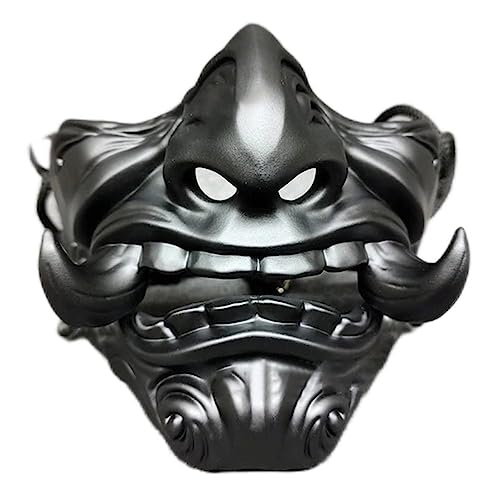 Mrisata Japanische Hannya-Maske, Dämon, Oni, Samurai, Kabuki, Prajna, Teufel, Halbe Gesichtsmaske, Cosplay, Japanischer Dämon, Prajna, Gesichtsbedeckung, Halloween, Buddhismus, Prajna, (A) von Mrisata