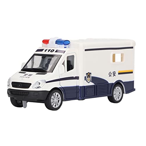 Mrisata Kinderfahrzeug Spielzeug 4 Türöffnung Simuliertes Zurückziehen Legierungsautomodell mit Tonlicht für Jungen Mädchen(L Polizeifahrzeug) von Mrisata