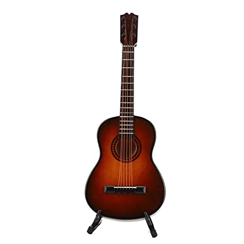 Mrisata Miniatur-E-Gitarre, Miniatur-Gitarrenmodell, Exquisites Lindenholz, Mini-E-Gitarre für die Dekoration von Heiminstrumenten, 7,9 Zoll von Mrisata