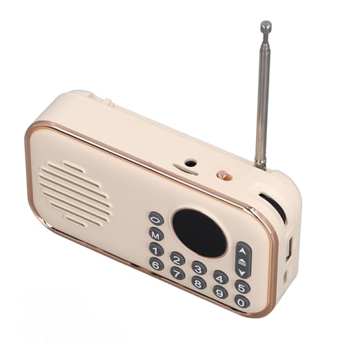 Mrisata Tragbarer -Lautsprecher Radio -Musik -Player für Home Office Yard Arbeit (Beige) von Mrisata