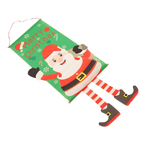 Mrisata Weihnachten Santa Wall Hanging Flagge - Heimtür -Dekorationen und Weihnachtsverzierung, für Weihnachtsgartendekoration von Mrisata