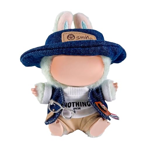 Mrltau 1 Set Süßer Lässiger Denim-Style Kleidung Für Labubu Keychain Puppe 17 cm, 5Pcs, Süße Puppenkleidung Für Labubu Puppen,Für Labubu Clothes,Für Labubu Zubehör,Für Labubu Outfit Charm Mrltau 1 Set Süßer Lässiger Denim-Style Kleidung Für Labubu Keychain Puppe 17 cm, 5Pcs, Süße Puppenkleidung Für Labubu Puppen,Für Labubu Clothes,Für Labubu Zubehör,Für Labubu Outfit Charm von Mrltau