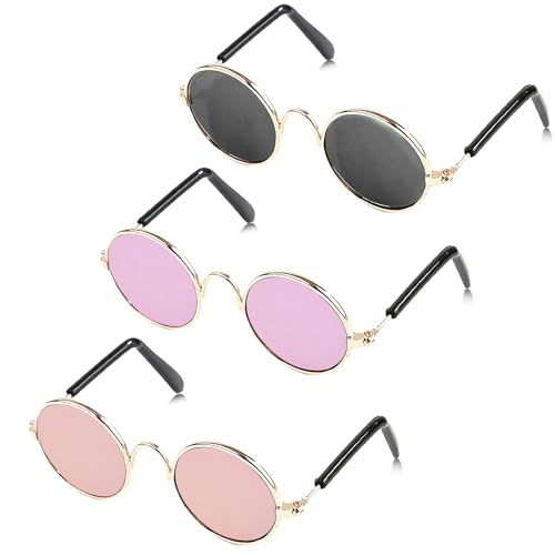 Mrltau 3 Pcs 8 cm Glasses Für Labubu Kechain Doll 17 cm, Metall-Drahtrand Klare Linsen,Für Labubu Kleidung,Für Labubu Clothes Decoration von Mrltau