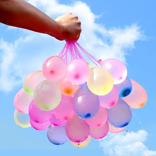 Wasserbomben SelbstschließEnd, 333 Stück Wasserbomben Set 60 Sekunden Schnellfüller Wasser Luftballons Bunt Wasserballons Gemischt Wasserschlacht Luftballons für Kinder Wasserspiele,Sommer Party Wasserbomben SelbstschließEnd, 333 Stück Wasserbomben Set 60 Sekunden Schnellfüller Wasser Luftballons Bunt Wasserballons Gemischt Wasserschlacht Luftballons für Kinder Wasserspiele,Sommer Party von Mrracxy