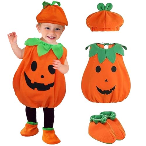 halloween kostüm kürbis kinder, kinder kürbis kostüm mit halloween süssigkeiten beutel, kürbis kostüm kinder mit hut, halloween kostüm kinder mädchen jungen für Fasching Party 3-10 Jahre (100CM) halloween kostüm kürbis kinder, kinder kürbis kostüm mit halloween süssigkeiten beutel, kürbis kostüm kinder mit hut, halloween kostüm kinder mädchen jungen für Fasching Party 3-10 Jahre (100CM) von Mrracxy