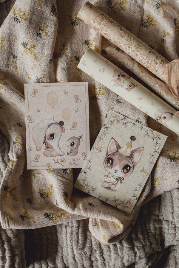 Mrs Mighetto Einladungskarten, Ellie and Meow 2-pack Mrs Mighetto Einladungskarten, Ellie and Meow 2-pack von Mrs Mighetto