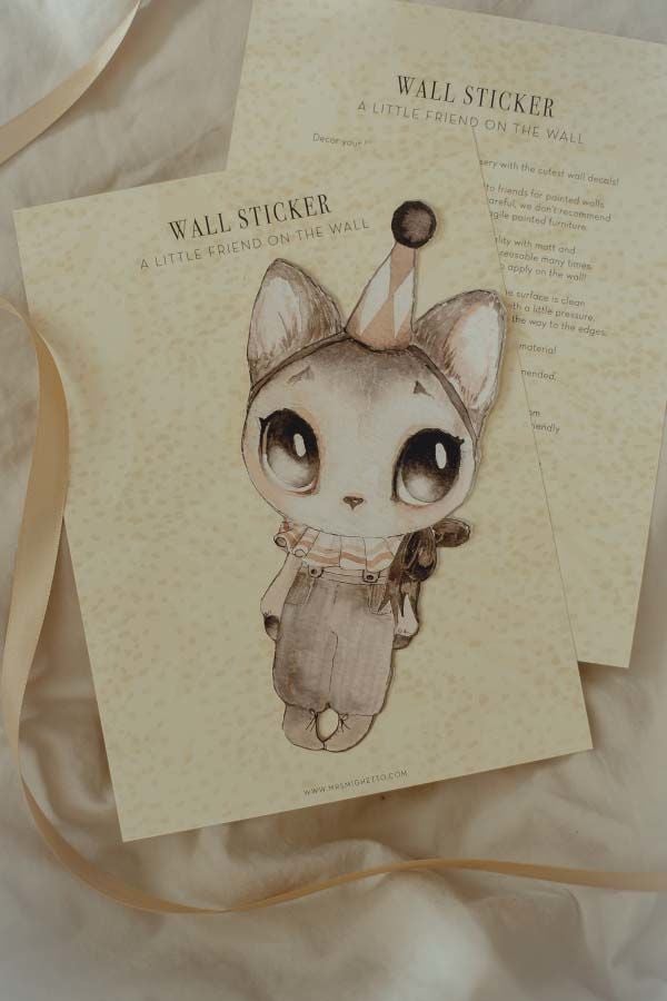 Mrs Mighetto Wallsticker, Dear Meow Mrs Mighetto Wallsticker, Dear Meow von Mrs Mighetto