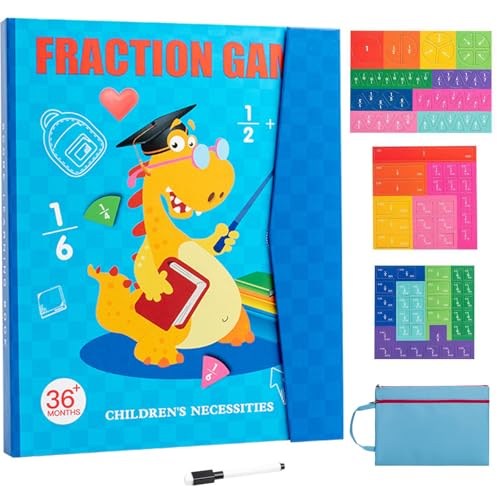 Magnetische Bruchscheibe Set – Rechenmeister Magnet Mathe Spiel für Kinder, mit Aufbewahrungstasche Bruchrechnen Lernhilfe mit Magnetischen Bruchstreifen, Lernspielzeug für Schule & Zuhause von Mshepoi
