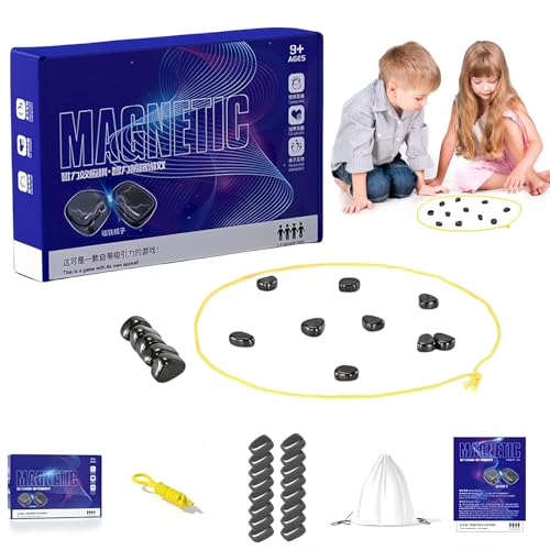 Magnetisches Schachspiel für 3–4 Personen – Magnet Schach Mehrspieler Reisespiel mit 30 Magneten & Seil, Familienspiel für Kinder & Erwachsene Magnetisches Schachspiel für 3–4 Personen – Magnet Schach Mehrspieler Reisespiel mit 30 Magneten & Seil, Familienspiel für Kinder & Erwachsene von Mshepoi