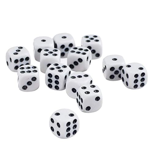 50 -pcs -Würfel -Set, Acrylwürfel 12 -mm -Sechs -Seiten -Bildungsmathematikspielzeug weiß, sechsseitig 50 -pcs -Würfel -Set, Acrylwürfel 12 -mm -Sechs -Seiten -Bildungsmathematikspielzeug weiß, sechsseitig von Mskmnkot