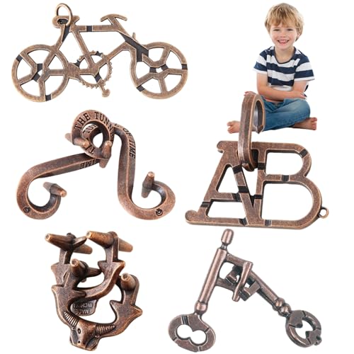 5pcs Hirnteaser -Rätsel, Legierungsmetall -Puzzle -Spiele Spielzeug 3D entsperren Verriegelungsspezifikationspädagogik Mind Rätsel Brain Teaser für Erwachsene, Kindermetall -Puzzle 5pcs Hirnteaser -Rätsel, Legierungsmetall -Puzzle -Spiele Spielzeug 3D entsperren Verriegelungsspezifikationspädagogik Mind Rätsel Brain Teaser für Erwachsene, Kindermetall -Puzzle von Mskmnkot